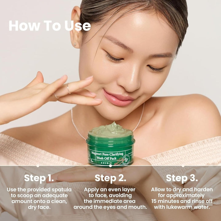 AXIS - Y Mugwort Pore Clarifying Wash Off Pack 100ml Health & Beauty 7