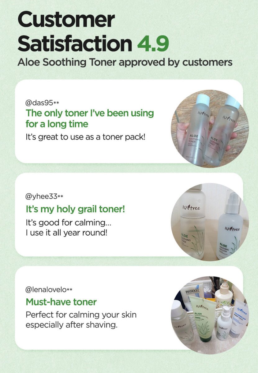 ISNTREE Aloe Soothing Toner 200ml Health & Beauty oceanbuy.ca markham toronto free ship USA asian korean skincare