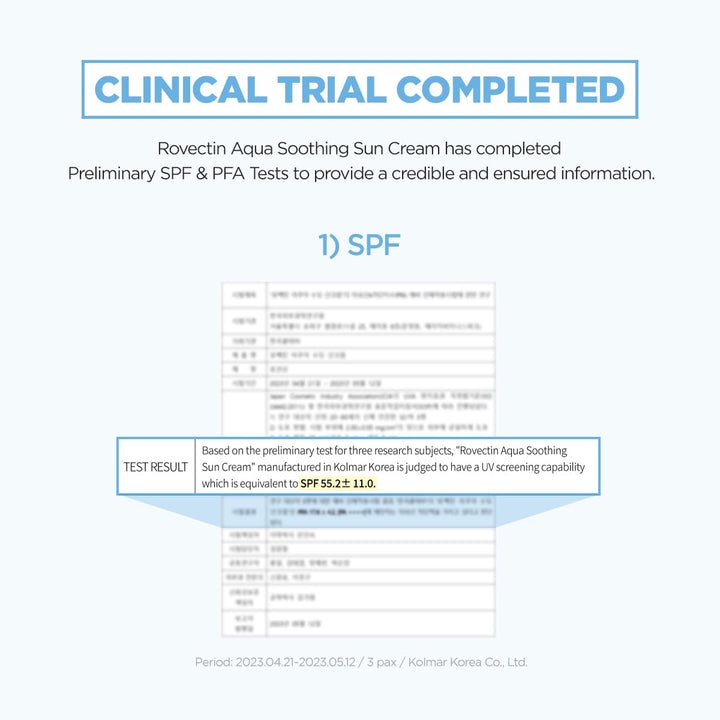 ROVECTIN Aqua Soothing Sun Cream SPF50+ PA++++ 50ml Health & Beauty Kbeauty markham toronto free ship USA asian korean